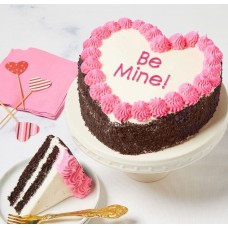Be Mine! Heart-Shaped Chocolate Cake